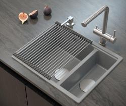 Quadri Newport II bézs 1,5 mosogató gránit felszereléssel és alsó szereléssel 555x460mm rozsdamentes acél dugóval 1208971769