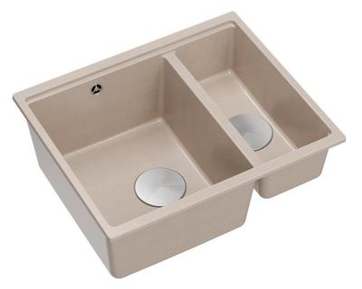Quadri Newport II bézs 1,5 mosogató gránit felszereléssel és alsó szereléssel 555x460mm rozsdamentes acél dugóval 1208971769