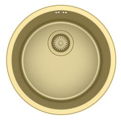 Pure.Sink Rondo Arany Kerek Mosogató lapba épített, alulról és felülről beépíthető 38 cm PRN38-60