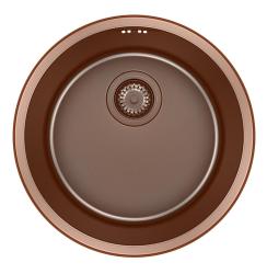 Pure.Sink Rondo Réz Kerek Mosogató lapra szerelhető, alulról szerelhető és felülről szerelhető 38 cm PRN38-62