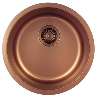 Pure.Sink Rondo Réz Kerek Mosogató lapra szerelhető, alulról szerelhető és felülről szerelhető 38 cm PRN38-62