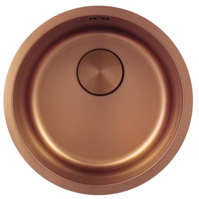 Pure.Sink Rondo Réz Kerek Mosogató lapra szerelhető, alulról szerelhető és felülről szerelhető 38 cm PRN38-62