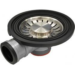 Franke Lefolyó dugó Turbo, Túlfolyó nyílás, Rozsdamentes acél mosogató, Franke logó, Hosszú Csavar 25 mm 112.0264.987