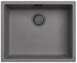 Ausmann Fibre beton szürke mosogató 50x40cm alulról, felülről és síkba építve, gun metal dugóval 1208971886