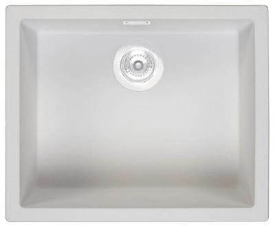 Ausmann Fibre fehér mosogató 50x40cm alulról, felülről és síkba építve automatikus fehér dugóval 1208971903