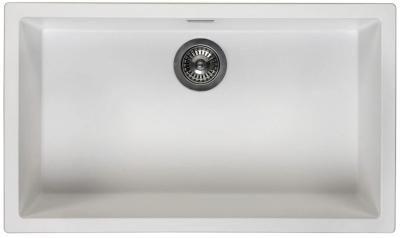 Ausmann Fibre fehér nagy mosogató 70x40cm alulról, felülről és síkba építve automatikus RVS dugóval 1208971904