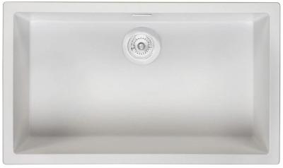 Ausmann Fiber fehér nagy mosogató 70x40cm alulról, felülről és síkba építve automatikus fehér dugóval 1208971909