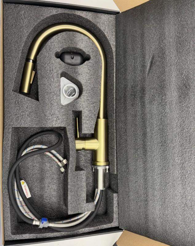 Pure.Sink Elite Steel Stream-S konyhai csaptelep PVD réz kihúzható kifolyóval PS8045-62