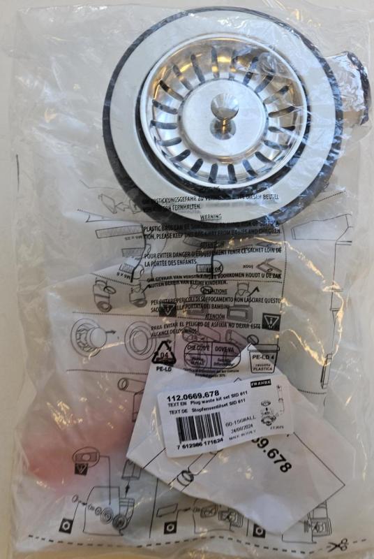 Franke rozsdamentes acél lefolyószett Sirius, 1 edény, 1 középső túlfolyó 112.0669.678