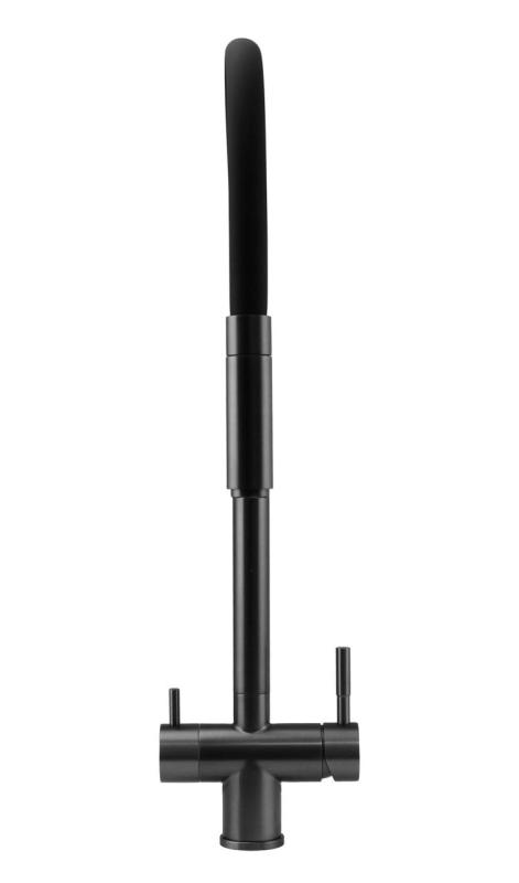 Pure.Sink Elite Steel Flex 3-utas PVD golyóágyú fém konyhai csaptelep rugalmas kifolyóval és szűrt vízzel PS8110-61