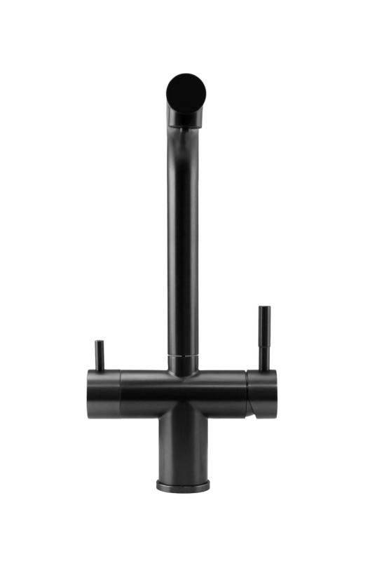 Pure.Sink Elite Acél Clear-S PVD fegyverfém 3-utas Konyhai csaptelep Kihúzható Kifolyóval és Szűrt Vízzel PS8120-61