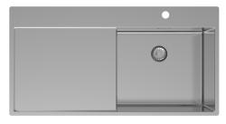 Pure.Sink Exclusivo Rozsdamentes acél mosogató lecsepegtetővel 100x52 cm Csap jobb oldalon PEX47100RT-02