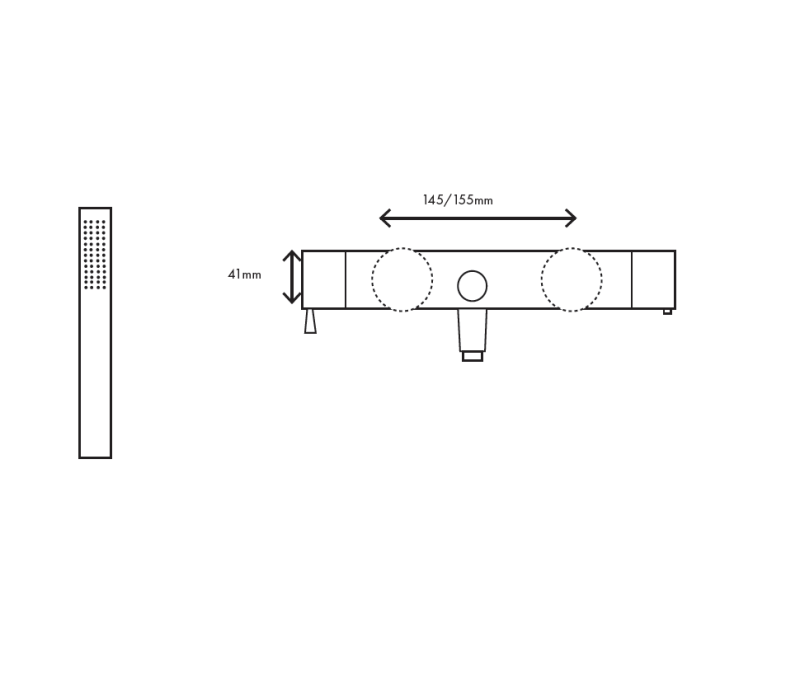 MURO TUA fürdőtermosztát kézi zuhanykészlettel, króm M1.B2TH.CR