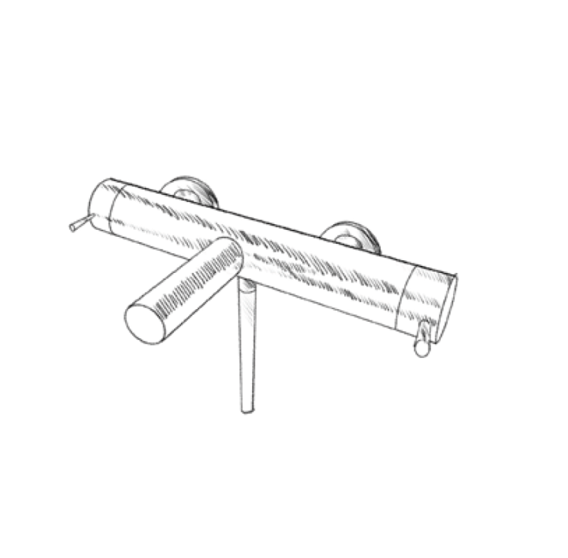 MURO TUA fürdőtermosztát kézi zuhanykészlettel, króm M1.B2TH.CR
