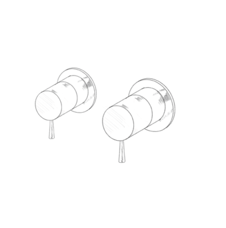 MURO TUA falba építhető csaptelep átállító szeleppel, króm M1.B32.R.CR