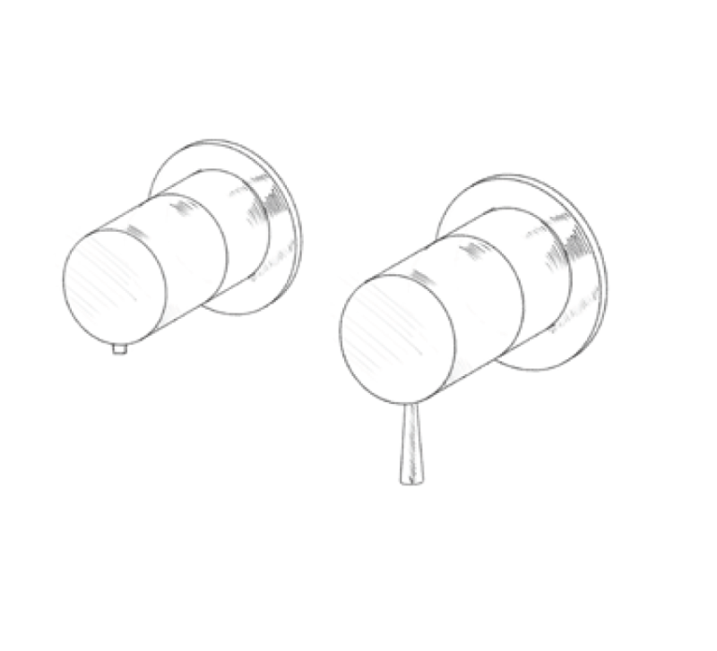 MURO TUA beépíthető zuhanytermosztát csaptelep 2 kivezetéssel, króm M1.B32T.R.CR