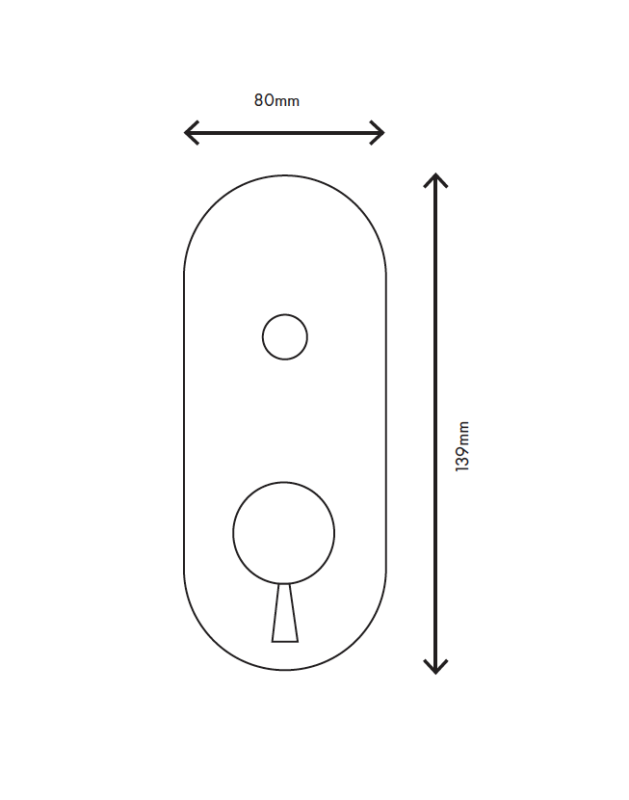 MURO TUA falba építhető csaptelep váltókapcsolóval, króm M1.B32.S.CR