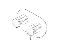 MURO TUA beépíthető zuhanytermosztát csaptelep 1 kimenettel, króm M1.B31T.S.CR