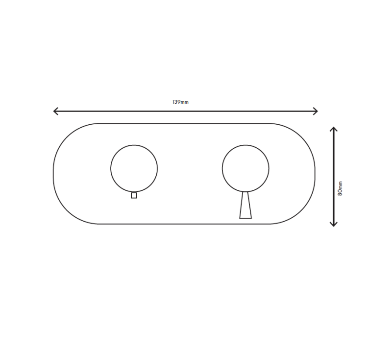 MURO TUA beépíthető zuhanytermosztát csaptelep 3 kivezetéssel, króm M1.B33T.S.CR
