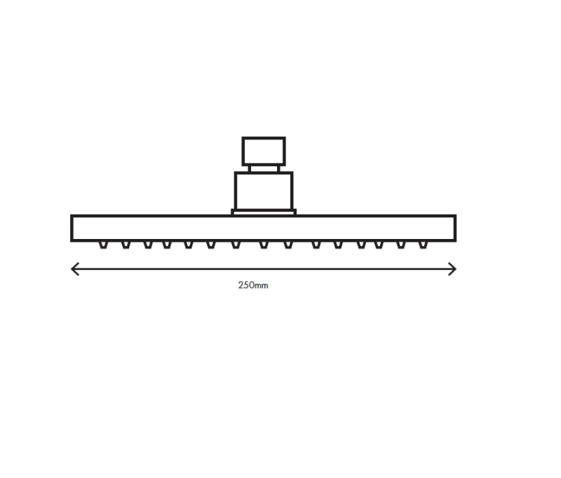 MURO TUA fejzuhany 250 mm króm M1.BA2.M.CR