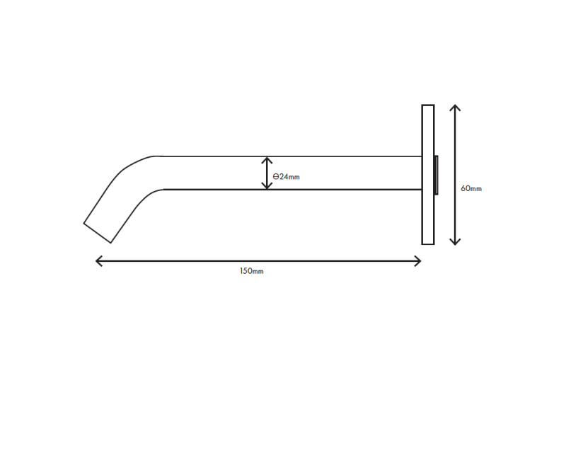 MURO TUA fürdőkád kifolyó króm M1.CA3.W.15.CR