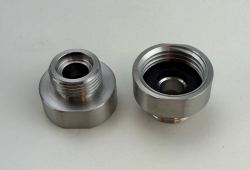 Pure.Sink Átmeneti csőcsatlakozó rozsdamentes acélból, 3/8 külső méret (férfi) és 1/2 belső méret (nő) között. 2 darabos készlet PS3812-00