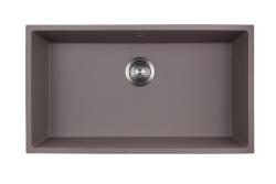 GraniteMy Universal Taupe színű, nagy gránit mosdó, 74x40 cm, felül-, alul- és síkbeépítésre, rozsdamentes acél dugóval 1208972249