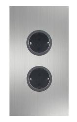 Indux Corner Energiaoszlop 2 csatlakozóval, földelős, rozsdamentes acél 1208972276