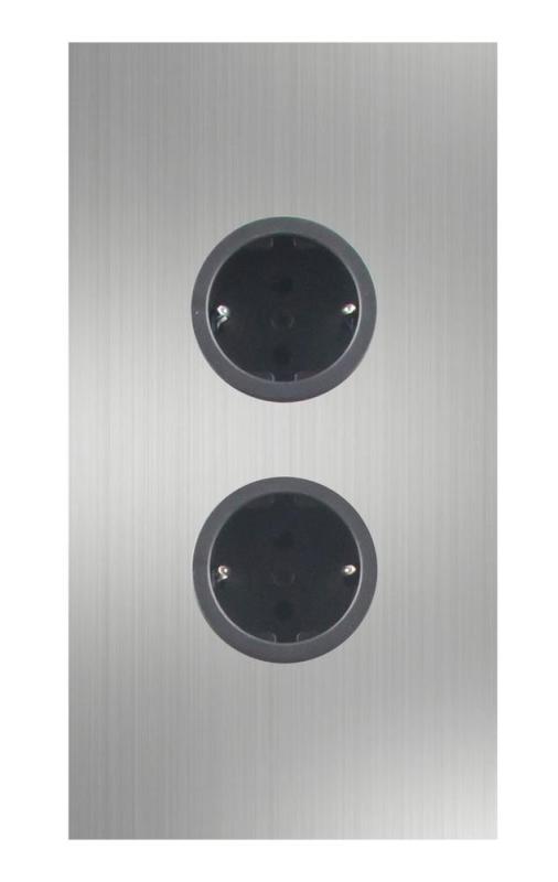 Indux Corner Energiaoszlop 2 csatlakozóval, földelős, rozsdamentes acél 1208972276