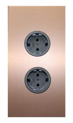 Indux Corner Energiaoszlop 2 csatlakozóval, földelővel, réz 1208972279