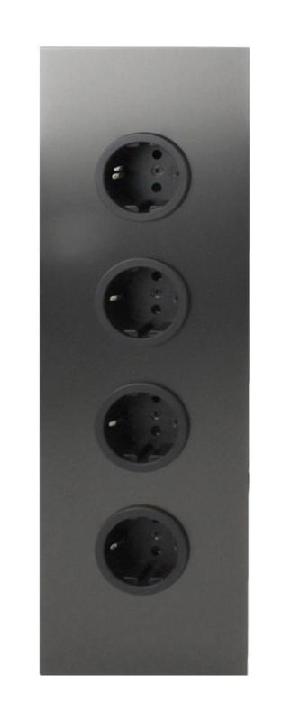 Indux Corner 4 csatlakozóval ellátott energiaszakasz Randaarde Gun metal 1208972290
