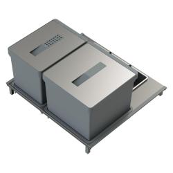 Indux Sort Kétszeres hulladékgyűjtő rendszer Kézi vezérlés kihúzható fiókokhoz 1208972319