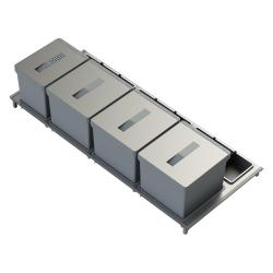 Indux Sort 4-részes hulladékgyűjtő rendszer Kézi vezérlésű kihúzható fiókokhoz 1208972321