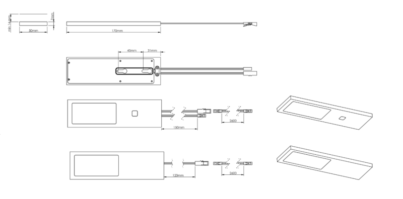 Indux Solin Konyha felszerelés Multi Tone LED szett 3 spot x 3,6 W Gun metal 1208972353