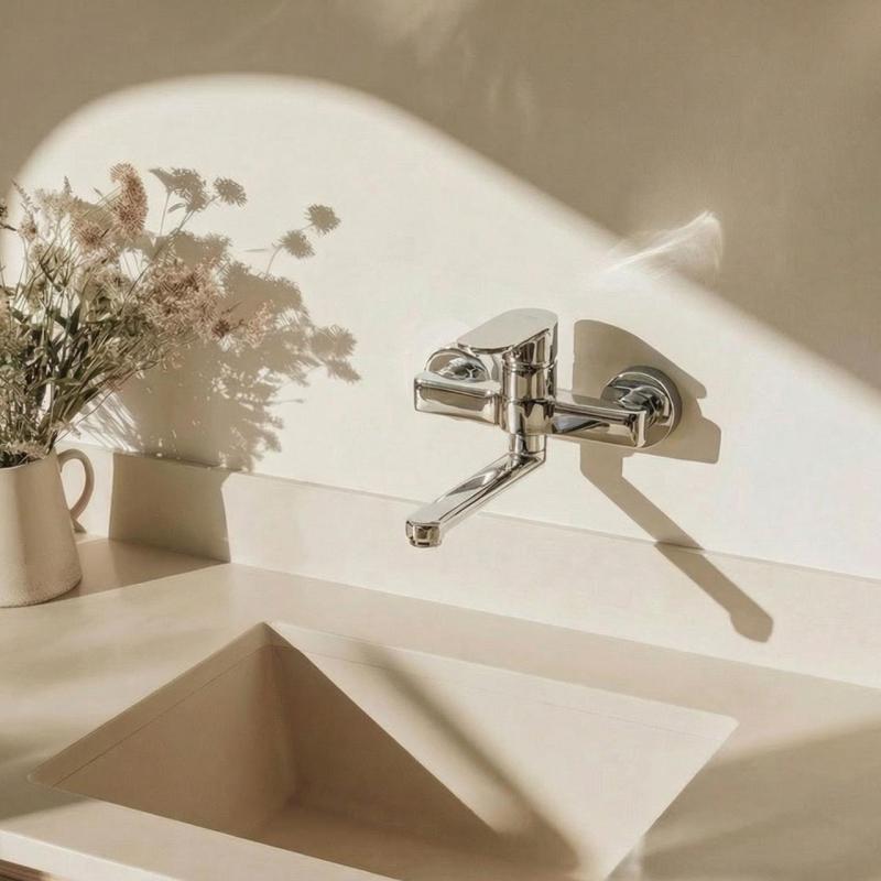 Aquanello Casa Egykaros konyhai fali csaptelep króm, 15 cm-es kifolyóval CR-1415-CS