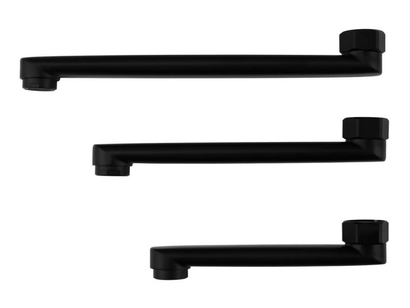 Aquanello Casa Egykaros konyhai fali csaptelep, fekete, 15 cm-es kifolyóval BL-1415-CS