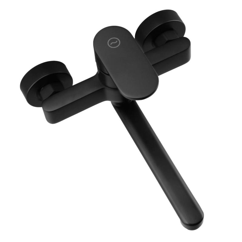 Aquanello Casa Egykaros konyhai fali csaptelep, fekete, 20 cm-es kifolyóval BL-1420-CS