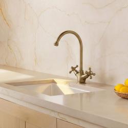 Aquanello Heritage Ascot Klasszikus konyha – nosztalgikus konyhai csaptelep, bronz, kerek kifolyóval BN-4003-HA