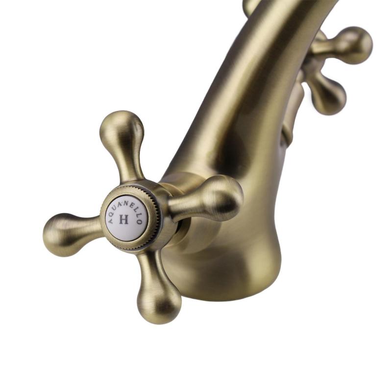 Aquanello Heritage Ascot Klasszikus nosztalgikus mosdócsaptelep bronz BN-4101-HA