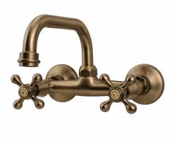 Aquanello Heritage Ascot Klasszikus konyhai fali csaptelep, felső kifolyóval, bronz BN-4110-HA