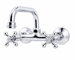 Aquanello Heritage Ascot Klasszikus konyhai fali csaptelep, felső kifolyóval, króm CR-4110-HA