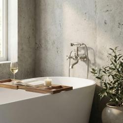 Aquanello Heritage Ascot Klasszikus felépítésű fürdőkád csaptelep csillaggombokkal, rozsdamentes acélból, kézi zuhannyal NB-3002-HA