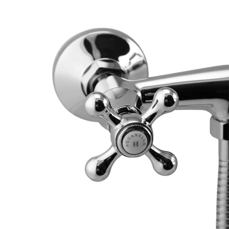 Aquanello Heritage Ascot Klasszikus szerelvényes zuhanycsaptelep csillaggombokkal, króm, kézi zuhannyal CR-2002-HA