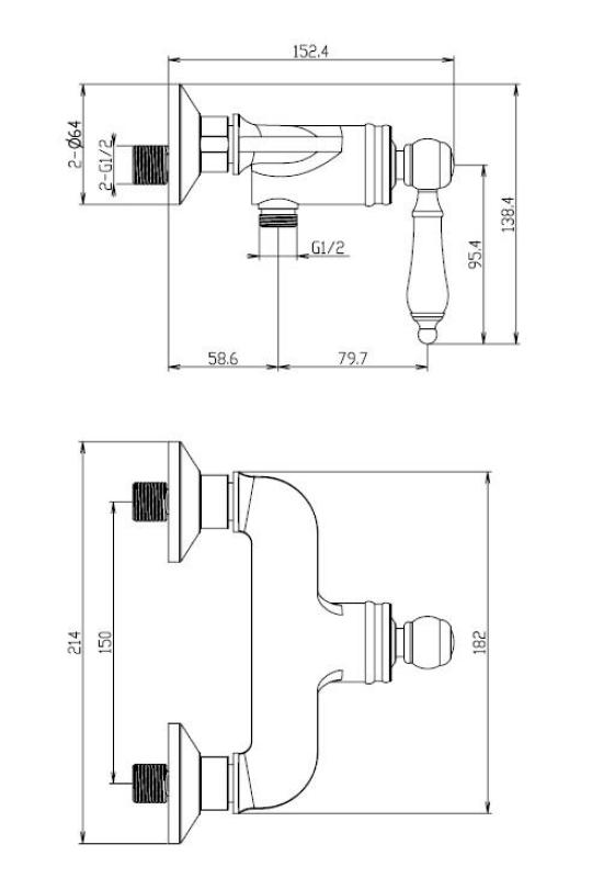 Aquanello Heritage Manor Klasszikus zuhanycsaptelep króm CR-2001-HM