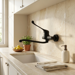 Aquanello Medic Konyhai fali csaptelep hosszú karral, fekete BL-1005-MD