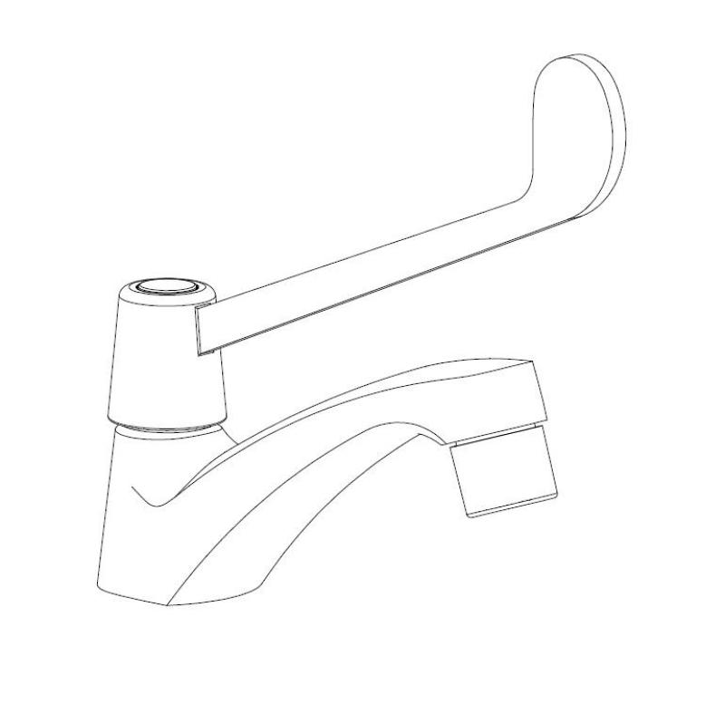 Aquanello Medic Hosszú karos hidegvízcsap, króm CR-1101-MD