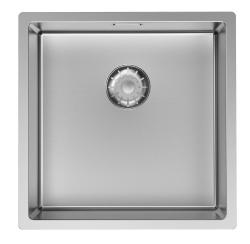Pure.Sink Comfort Rozsdamentes acél mosogató, 40x40 cm, 10 mm-es sugárral, beépíthető, síkba építhető és felülről rögzíthető, PCM4040-02