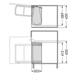 Szemetesvödör Hailo uno 3418.00