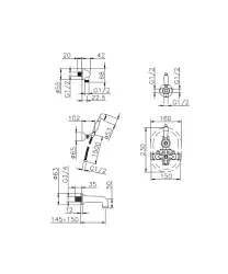 Huber Croisette Beépített Kádcsaptelep Króm 915.CS01H.CR