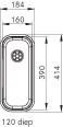 Franke gootsteen Largo LAX 110.16D onderbouw 1120157550